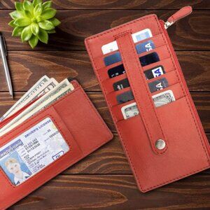 Women Genuine Leather Slim Card Holder